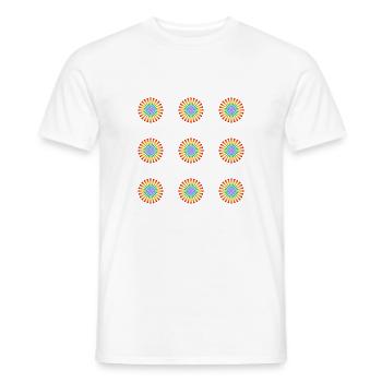 Regenbogen-Blumen - Männer T-Shirt - Weiß - Vorne - AI Model Male 178 dark (178cm)