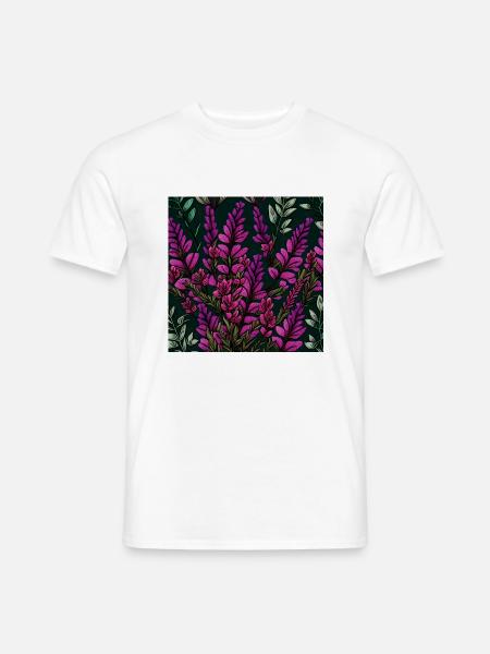 Lila Blüten - Männer T-Shirt - Weiß