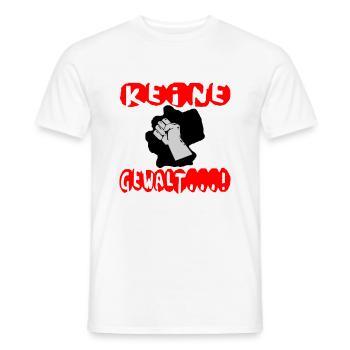 keinegewalt II - Männer T-Shirt - Weiß - Vorne - AI Model Male 178 dark (178cm)