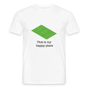 Football carré vert drôle de dicton - T-shirt homme - blanc - Devant - AI Model Male 178 dark (178cm)