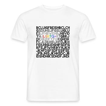 LGBTQ+ - T-shirt homme - blanc - Devant - AI Model Male 178 dark (178cm)