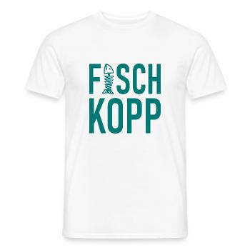 Fischkopp Fisch Fischkopf Küste Angler Fischer - Männer T-Shirt - Weiß - Vorne - AI Model Male 178 dark (178cm)