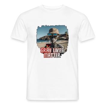 Gray lives matter - Version2 - Männer T-Shirt - Weiß - Vorne - AI Model Male 178 dark (178cm)