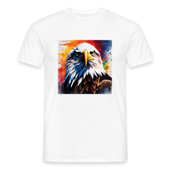 Adler farbig - Männer T-Shirt - Weiß - Vorne - AI Model Male 178 dark (178cm)