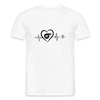 Turbo Heartbeat - Men's T-Shirt - white - Front - AI Model Male 178 dark (178cm)