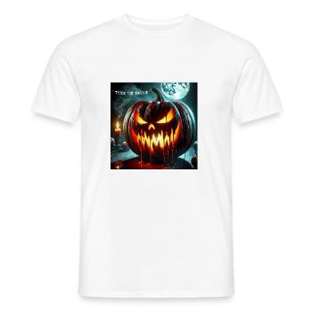 Blutiger halloween Kürbis - Männer T-Shirt - Weiß - Vorne - AI Model Male 178 dark (178cm)