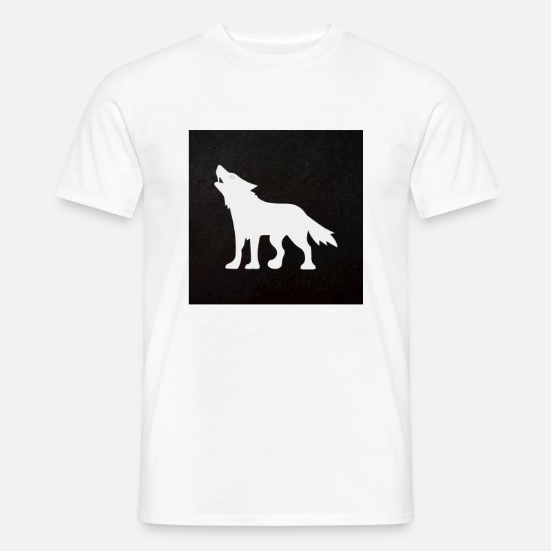 Wolf - Männer T-Shirt - Weiß