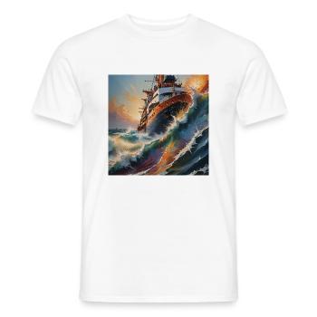 Ship Sea1 - Männer T-Shirt - Weiß - Vorne - AI Model Male 178 dark (178cm)