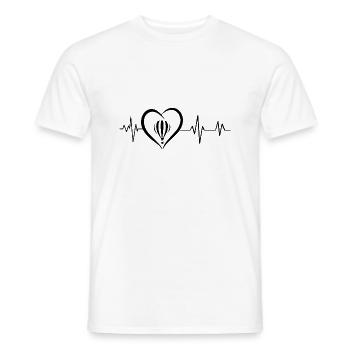 Hot Air Balloon Heartbeat - Men's T-Shirt - white - Front - AI Model Male 178 dark (178cm)