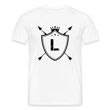 Armoiries L - T-shirt homme - blanc - Devant - AI Model Male 178 dark (178cm)