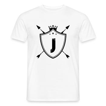 wappen j - Männer T-Shirt - Weiß - Vorne - AI Model Male 178 dark (178cm)
