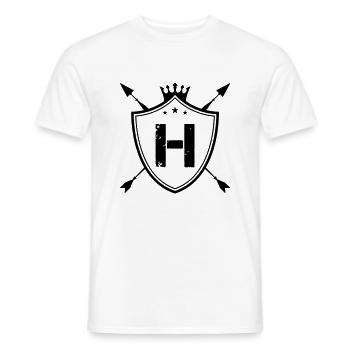 Armoiries H - T-shirt homme - blanc - Devant - AI Model Male 178 dark (178cm)