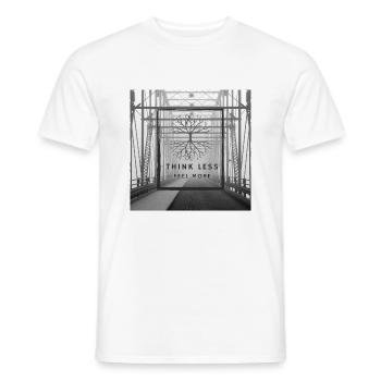 Think Less, Feel More - Männer T-Shirt - Weiß - Vorne - AI Model Male 178 dark (178cm)