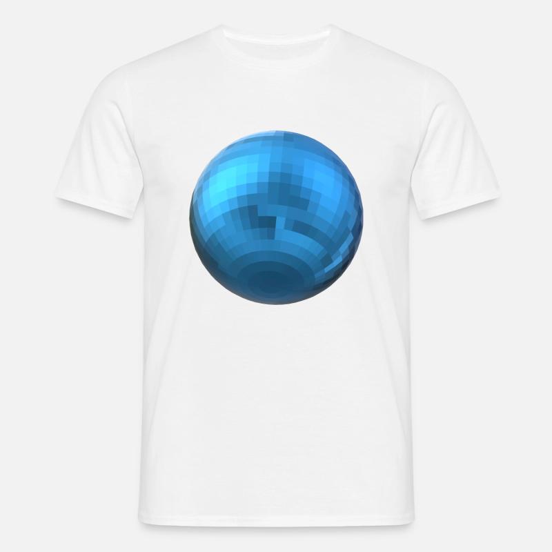 Blå Kugle - T-shirt til herrer - hvid