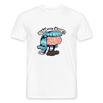 brain with bangs - Men's T-Shirt - white - Front - AI Model Male 178 dark (178cm)