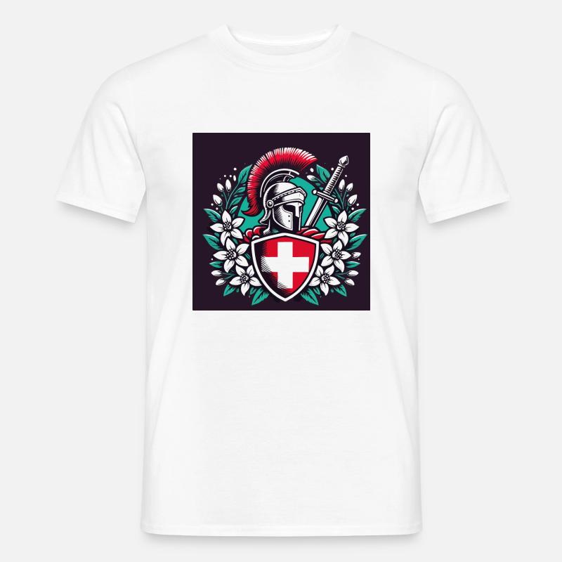 Gladiator Schweiz 5 - Männer T-Shirt - Weiß