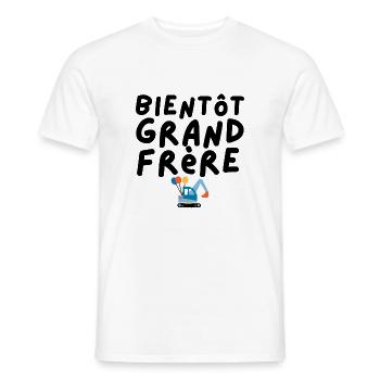 bientot grand frere - T-shirt homme - blanc - Devant - AI Model Male 178 dark (178cm)