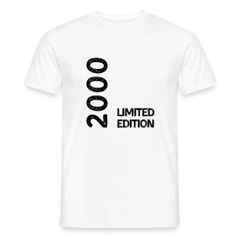 2000 Limitierte Auflage - Männer T-Shirt - Weiß - Vorne - AI Model Male 178 dark (178cm)