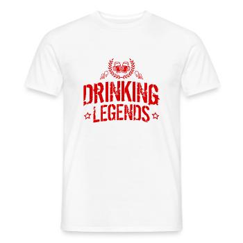 Drinking Legends Beer - Men's T-Shirt - white - Front - AI Model Male 178 dark (178cm)
