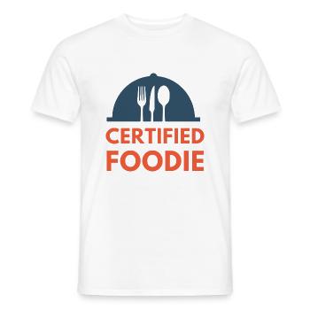 Food Lover Food Foodie certifié - T-shirt homme - blanc - Devant - AI Model Male 178 dark (178cm)