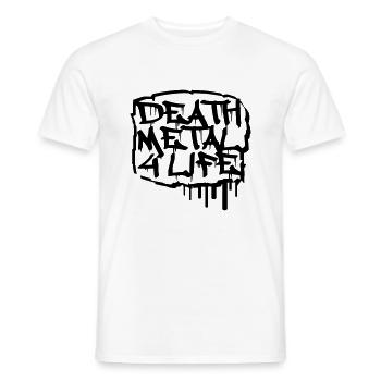 Heavy Death Metal 4 Life Hard Rock Cool Graffiti - Männer T-Shirt - Weiß - Vorne - AI Model Male 178 dark (178cm)