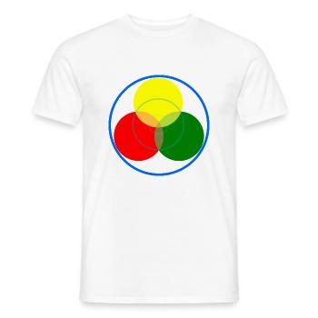 Bunte Ringe mit Farbüberlagerungen - Männer T-Shirt - Weiß - Vorne - AI Model Male 178 dark (178cm)