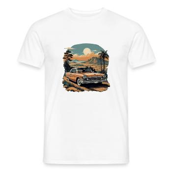 Oldtimer Leidenschaft: Stilvolle Kollektion - Männer T-Shirt - Weiß - Vorne - AI Model Male 178 dark (178cm)