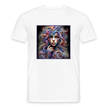Girl from the Future - Men's T-Shirt - white - Front - AI Model Male 178 dark (178cm)