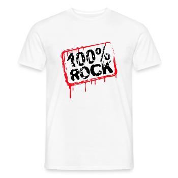 100% Percent Musique Rock Timbre Graffiti Drops - T-shirt homme - blanc - Devant - AI Model Male 178 dark (178cm)