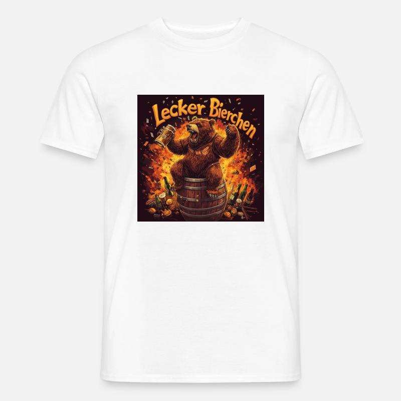 Lecker Bierchen: Bärendurst - Männer T-Shirt - Weiß