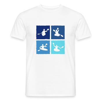 Kanupolo Canoe Polo Spieler Retro Style - Männer T-Shirt - Weiß - Vorne - AI Model Male 178 dark (178cm)