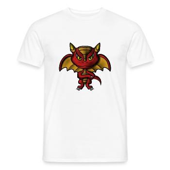 Roter und goldener Drache - Männer T-Shirt - Weiß - Vorne - AI Model Male 178 dark (178cm)
