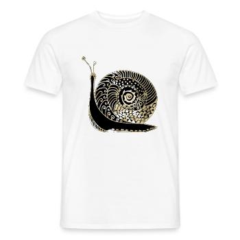 Schnecke - Männer T-Shirt - Weiß - Vorne - AI Model Male 178 dark (178cm)