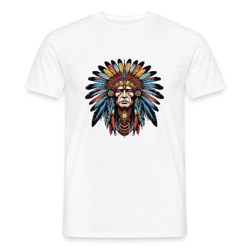 Indien - T-shirt homme - blanc - Devant - AI Model Male 178 dark (178cm)