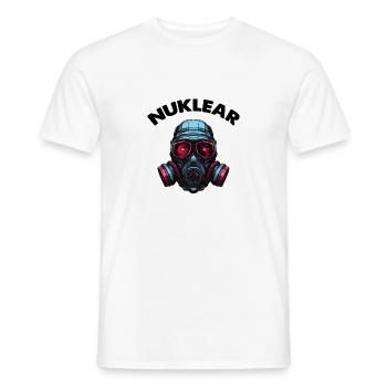 Gasmaske - Männer T-Shirt - Weiß - Vorne - AI Model Male 178 dark (178cm)