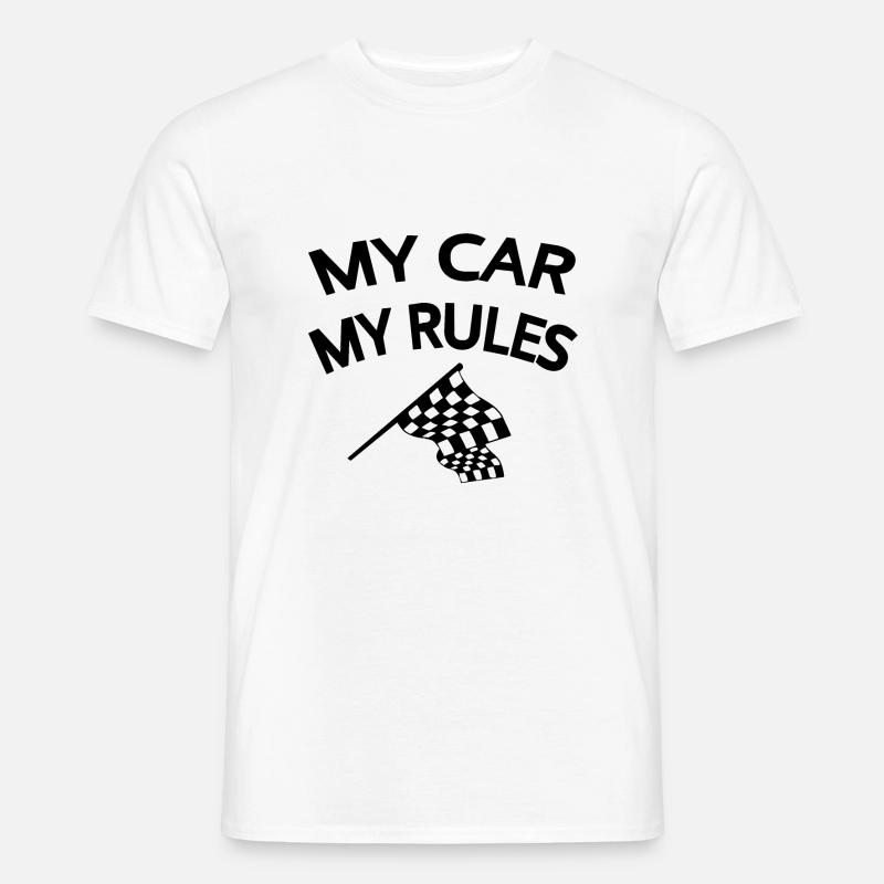 Auto - Männer T-Shirt - Weiß