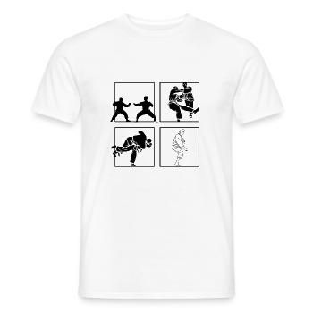 Judo - Männer T-Shirt - Weiß - Vorne - AI Model Male 178 dark (178cm)
