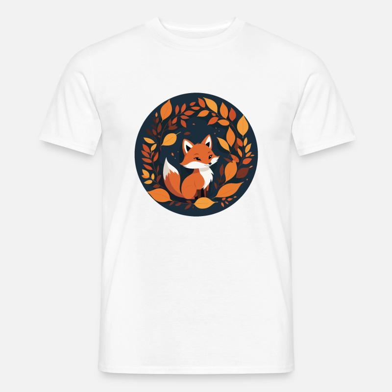 Fuchs im Herbst #7 - Männer T-Shirt - Weiß