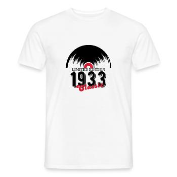 Limited edition 1933 Classic vinyle - T-shirt homme - blanc - Devant - AI Model Male 178 dark (178cm)