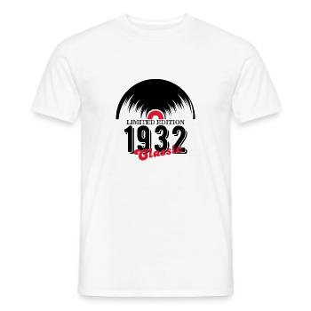 Limited edition 1932 Classic vinyle - T-shirt homme - blanc - Devant - AI Model Male 178 dark (178cm)