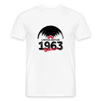 Limited edition 1963 Classic vinyl - Men's T-Shirt - white - Front - AI Model Male 178 dark (178cm)