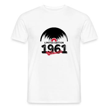 Limited edition 1961 Classic vinyle - T-shirt homme - blanc - Devant - AI Model Male 178 dark (178cm)