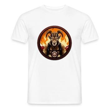 Brigade de pompiers Capricorn - T-shirt homme - blanc - Devant - AI Model Male 178 dark (178cm)