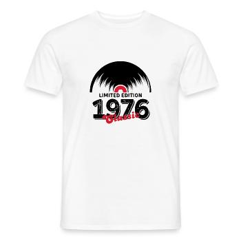 Limitierte Auflage 1976 Klassisches Vinyl - Männer T-Shirt - Weiß - Vorne - AI Model Male 178 dark (178cm)