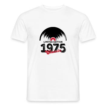 Limitierte Auflage 1975 Klassisches Vinyl - Männer T-Shirt - Weiß - Vorne - AI Model Male 178 dark (178cm)