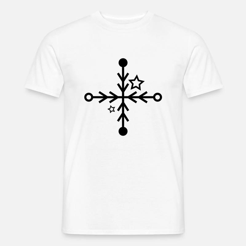 Schneeflocken-Symbol - Männer T-Shirt - Weiß