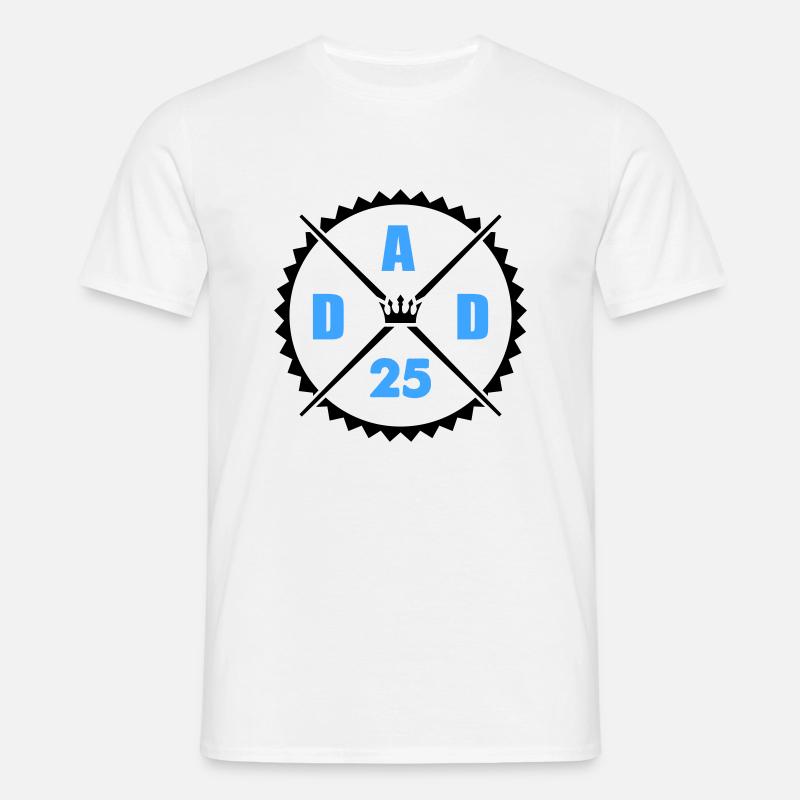 Dad 25 - Männer T-Shirt - Weiß
