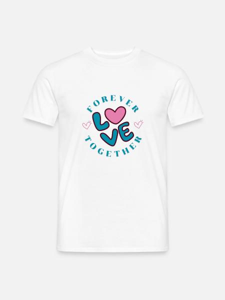 Forever Love Together - Männer T-Shirt - Weiß