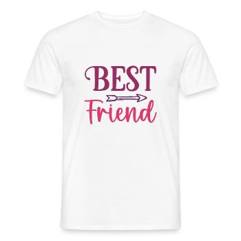 t shirt meilleure amie - T-shirt homme - blanc - Devant - AI Model Male 178 dark (178cm)