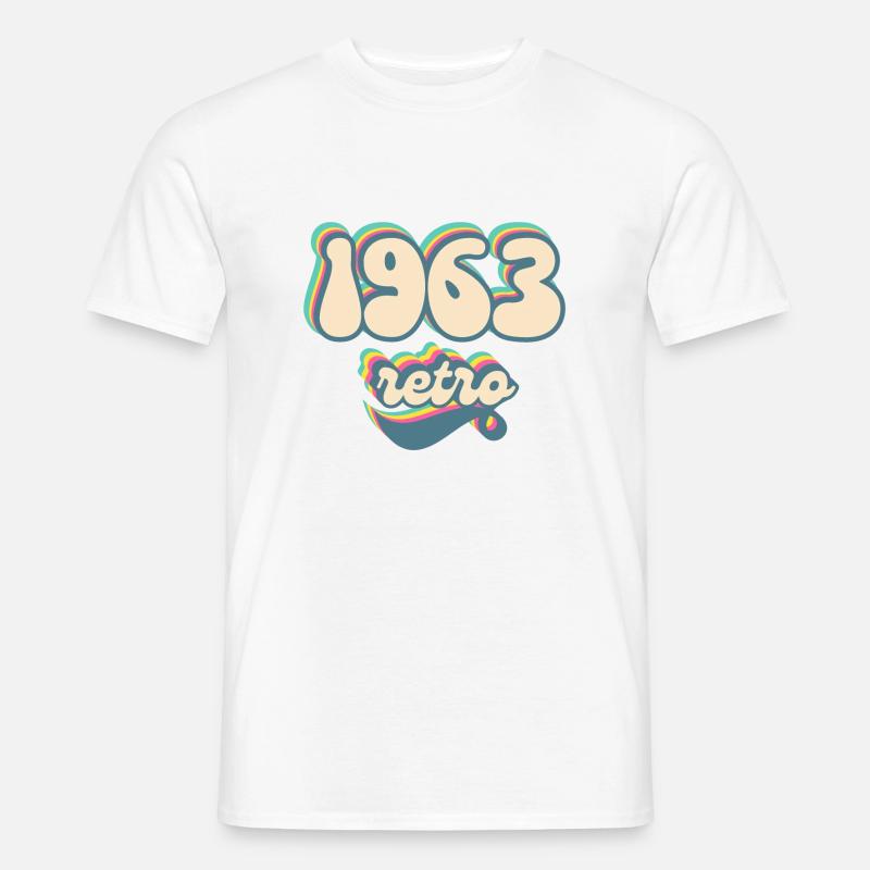 1963 Retro Geschenkidee - Männer T-Shirt - Weiß